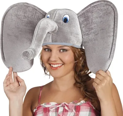 Obrázok produktu pre Boland 99949, Klobúk na maškarný ples, Dospelý, Akékoľvek pohlavie, Slon, Polyester, Šedá