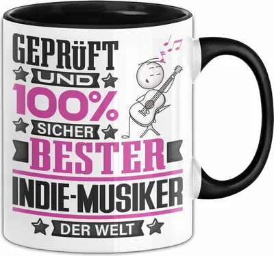 Produktbild von Indie-Musiker Geschenk Lustiger Spruch für Indie-Musiker Geschenkidee Bester Indie-Musiker Der Welt (Schwarz)