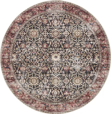Zdjęcie produktu dla Interiyou Dywan do prania Gent wielokolorowy/czerwony ø 120 cm okrągły