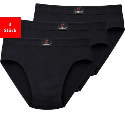 Produktbild von Slip Herren Slips Schwarze Unterhosen 3er 6er 9er Pack 100% Baumwolle - XL 3er Pack