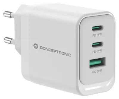Immagine prodotto di Conceptronic ALTHEA21W65 Caricabatterie per dispositivi mobili Universale Bianco AC Ricarica rapida Interno