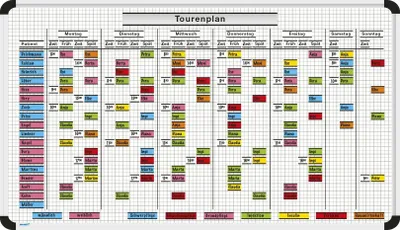 Produktbild von Tourenplan Magnettafel-Set 1120x900mm für 55 Patienten/1 Woche
