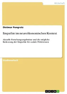Produktbild von Empathie im neuroökonomischen Kontext