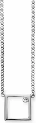 Zdjęcie produktu dla Naszyjnik cai 925/- srebro próby 925 39+4 cm białe cyrkonie białe 273250116-44
