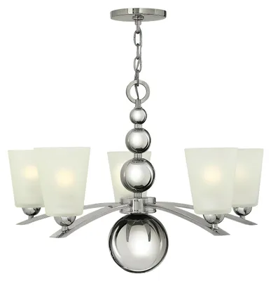 Immagine prodotto di Lampadario, lampada da soffitto, acciaio vetro, nichel, P 68,6 cm