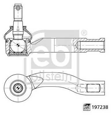 Produktbild von FEBI BILSTEIN Spurstangenkopf Spurstange für TOYOTA ETIOS (NUK1, NGK1) Vorne Links 197238
