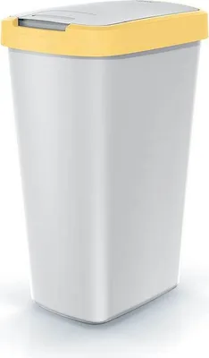 Image de KEDEN COMPACTA Q Corbeille de 45 litres NSAB45-1215C_427C - Gris cendré avec cadre jaune clair
