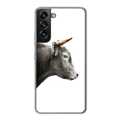 Produktbild von MuchoWow® Handyhülle Schutzhülle Hülle für Samsung Galaxy S22 Plus Schottischer Highlander - Horn - Gold Silikon Softcase Handy Hülle - Schutzabdeckung
