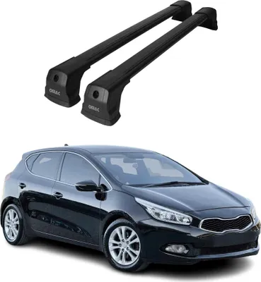 Image de Barres de toit transversales pour Kia Ceed 2012-2018 HB Aluminium Noir