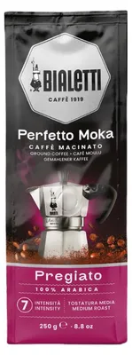 Produktbild von Bialetti Perfetto Moka Zart 250 g, 250 g, Leichte Röstung, Kaffee, 100% Arabica, Tasche