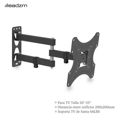 Produktbild von LEAZDM 26 Zoll bis 50 Zoll TV Wandhalterung mit Wasserwaage neigbar , schwenkbar für VESA max.: 200x200, bis 30kg - schwarz