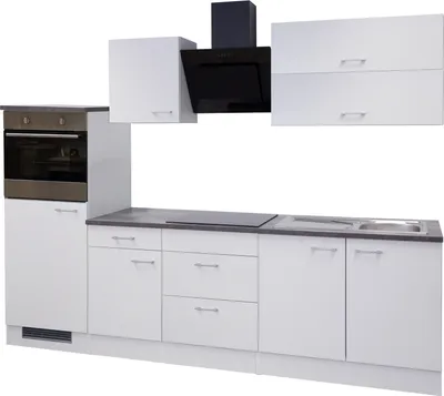 Produktbild von Küchenzeile mit E-Geräten - 270 cm breit - Weiß – Toska