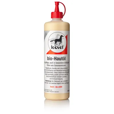 Produktbild von leovet Bio-Hautöl 500ml mit Ringelblume Karotte Johanniskraut