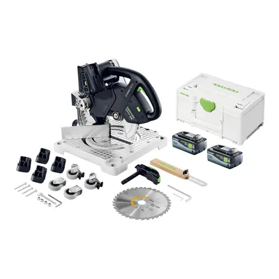 Produktbild von Festool SYMC 70 EB-Basic SYMMETRIC Akku Leistensäge 36 V ( 2 x 18 V ) 216 mm + 2x Akku 8,0 Ah + Systainer - ohne Ladegerät