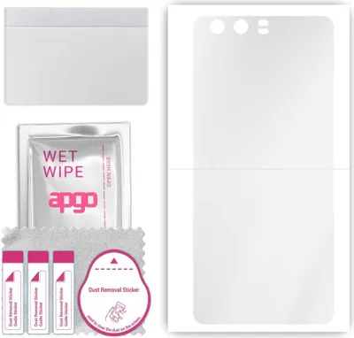Produktbild von apgo Rückseite Schutzfolie, klar, kompatibel mit Huawei P10, Hinten Hydrogel-Displayschutzfolie mit Positionierhilfe, kratzfest, einfache Montage