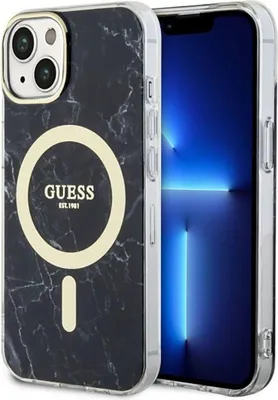 Immagine prodotto di Guess Guhmp14Mpcumak Custodia rigida per Iphone 14 Plus/ 15 Plus 6.7 Czarny/Nero in marmo Magsafe