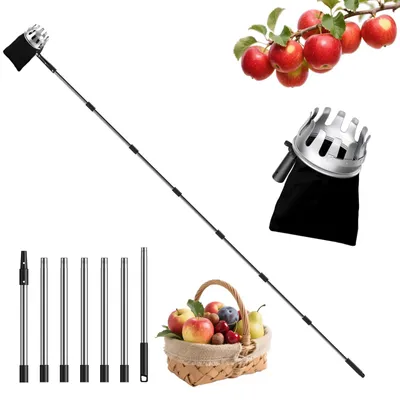 Produktbild von Obstpflücker mit 2,9 m Stahlstiel und 13 cm Beutel