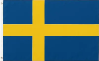 Produktbild von Fahne 150x90 cm doppelt umnäht Polyester wetterfest Flagge Schweden