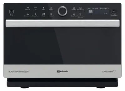Zdjęcie produktu dla Bauknecht MW 3391 SX, Blat, Kuchenka mikrofalowa kombinowana, 33 l, 1000 W, Wbudowany wyświetlacz, LED