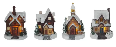 Produktbild von LED Weihnachtsdörfer ,Smallville', 12er Display, batteriebetrieben, multicolor, warmweiß