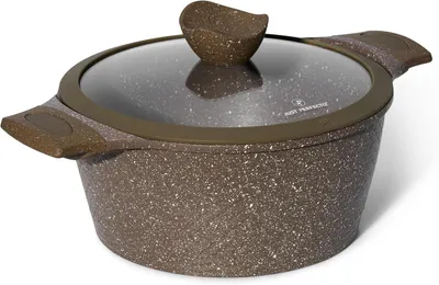 Obrázek produktu pro Nerezový hrnec s nepřilnavým povrchem a skleněnou poklicí, průměr 24 cm