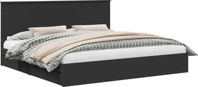 Obrázek produktu pro Postel s úložným prostorem Černá 200 x 200 cm kompozitní dřevo