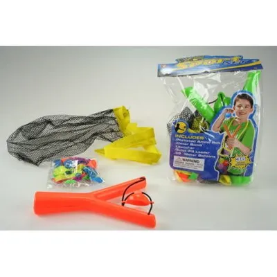 Produktbild von Wasserbomben-Set mit Kunststoffschleuder (20 cm), Netz und ca. 38 Wasserbomben (6 cm)
