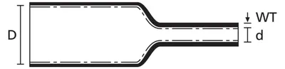 Zdjęcie produktu dla Hellermann Tyton 321-50130, Rurka termokurczliwa, Czarny, 100 cm, 1,3 cm, 6 szt., 4 mm