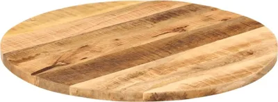 Produktbild von vidaXL Tischplatte Ø 80x3,8 cm Rund Raues Massives Mangoholz