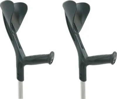 Produktbild von 2er Pack Krücken Aluminium Höhenverstellbar Schwarz Evolution