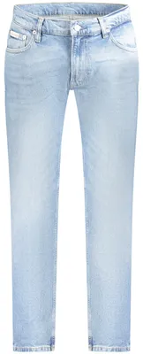Image de Jean « dad jeans » bleu pour homme : 5 poches, effet usé, un confort absolu