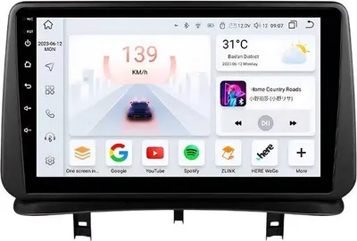 Immagine prodotto di Autoradio con Bluetooth, CarPlay, compatibile con Apple e Android, impianto stereo, navigatore, sistema di navigazione per auto, per Renault Clio 3 (2005-2014)