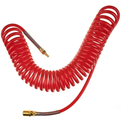 Immagine prodotto di Tubo flessibile per aria compressa RQS, lunghezza 12 metri, adatto per compressori, diametro 8x12 mm, tubo a spirale in PU