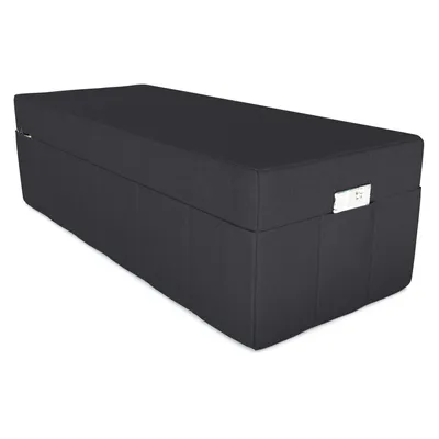 Image de POKAR Housse pour matelas pliable en 3 parties Matelas pliable Matelas d'invité Lit de camp Lit pliant, Taille:Housse 160 x 195, Couleur:Noir