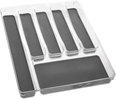 Imagen del producto de Cajón de cubiertos de madera, con 6 compartimentos, que ahorra espacio, ideal para la cocina