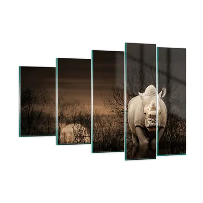 Produktbild von Bilder auf glas - Tier Nashörner Insekten - 150x100cm - Glasbilder - Wandbilder - Kunstdruck - zum Aufhängen bereit - Wanddekoration aus Glas - Glas Bilder - Wandbild auf Glas - GEG150x100-0307
