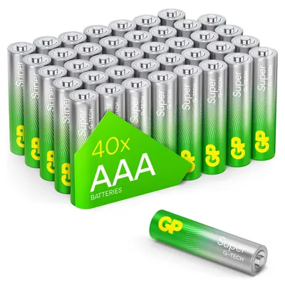 Produktbild von GP Super Alkaline Batterien AAA Micro, LR03, 1,5V, 40 Stück Vorratspack, ideal f