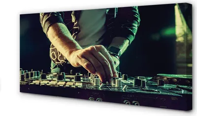 Produktbild von Leinwandbild 100x50 Wandkunst Konsole DJ-Kopfhörer
