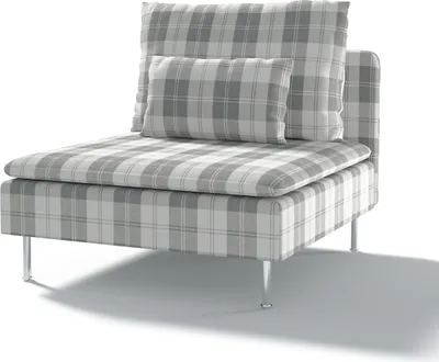 Produktbild von Dekoria Bezug für Söderhamn Sitzelement 1, weiß-grau , Bezug für Sitzelement 1