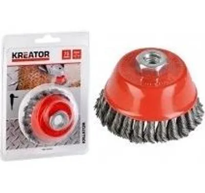 Image de Brosse métallique rotative soucoupe Ø 90 mm fils torsadés en acier pour meuleuse