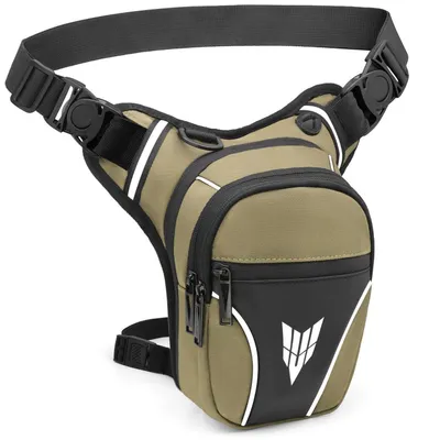 Produktbild von Beintasche Motorrad Wasserdicht Herren Damen Khaki Abnehmbar Verstellbar Reflektierend 900D Oxford