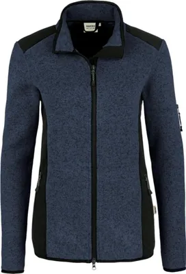 Produktbild von HAKRO Strickfleecejacke Damen #236 Gr. XL marine-meliert