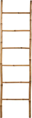 Produktbild von Leiter-Regal Bambus 6 Sprossen Handtuchleiter Dekoleiter 190cm