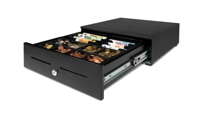 Produktbild von Safescan HD-4142, Manuelle und automatische Geldschublade, Metall, Schwarz, Gleichstrom, 12 V, 415 mm