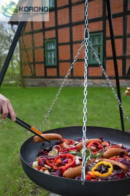 Produktbild von Schwenkwok Garten WOK , Stahlpfanne verschiedene Durchmesser, 180 cm Höhe, , Durchmesser WOK in cm:70 cm