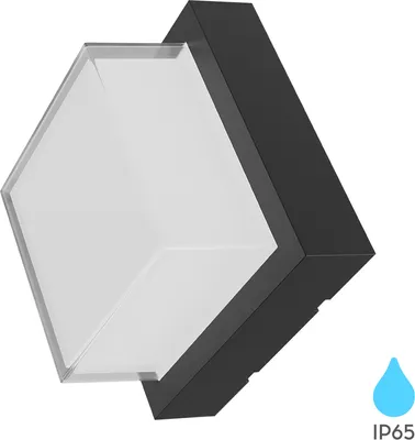 Produktbild von Braytron LED 15W Eckig Wandleuchte Außenwandleuchte Balkon Eingang Treppenhaus 3000K warmweiß schwarz IP65