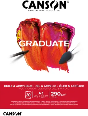 Obrázok produktu pre CANSON C525008016 CANSON Studienblock GRADUATE ACRYLIQUE, DIN A3