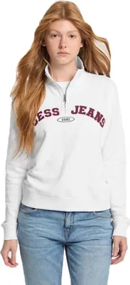 Produktbild von Guess Jeans Gj Reg Halbreißverschluss-sweatshirt Weiß S Damen Weiß S