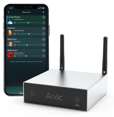 Zdjęcie produktu dla Wzmacniacz WiFi i Bluetooth – 50 W na kanał – Streaming multiroom – Do użytku z pasywnymi głośnikami