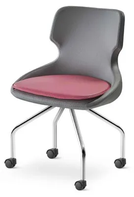 Obrázok produktu pre Drehstuhl Bürostuhl Arbeitszimmer Rollen Schwarz Modern Edelstahl Leder